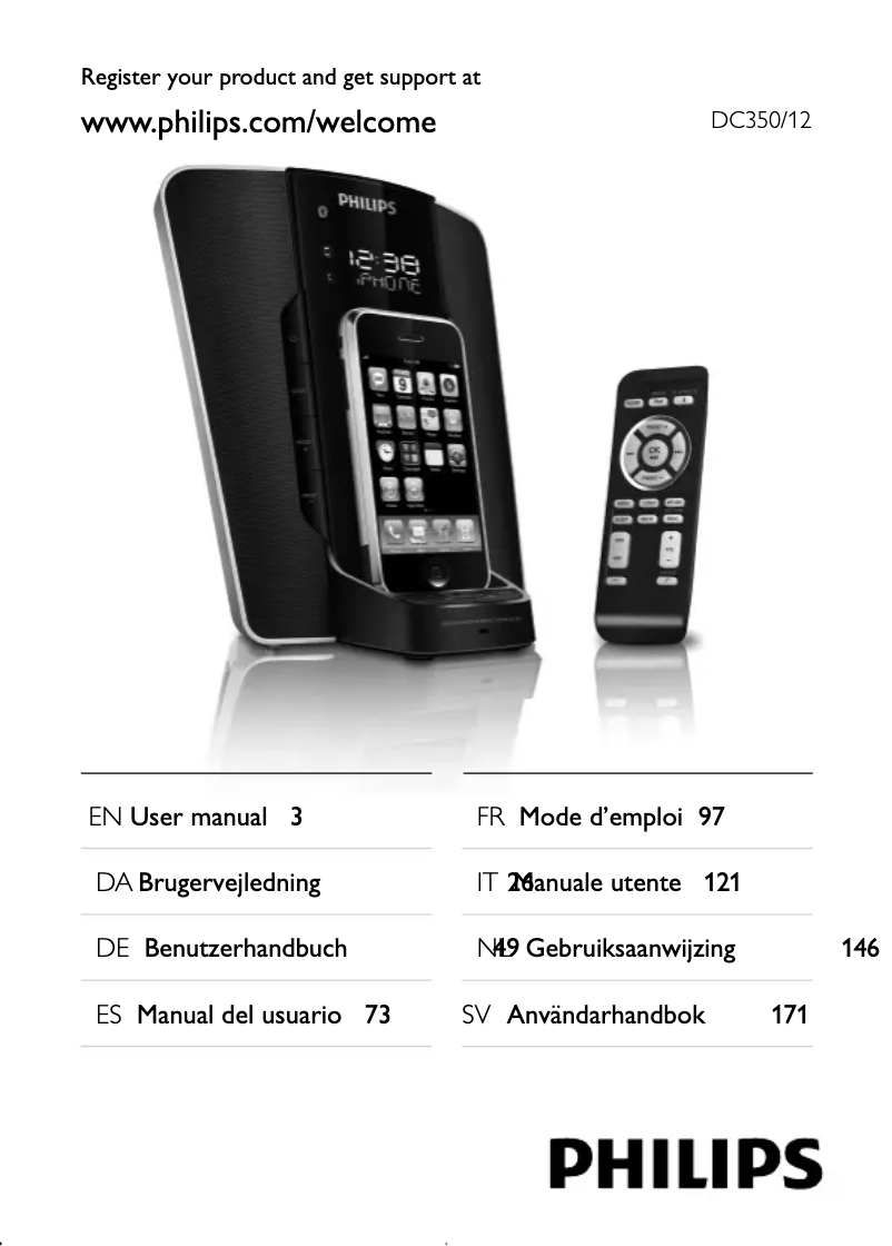 Image de la première page du manuel de l'appareil DC350