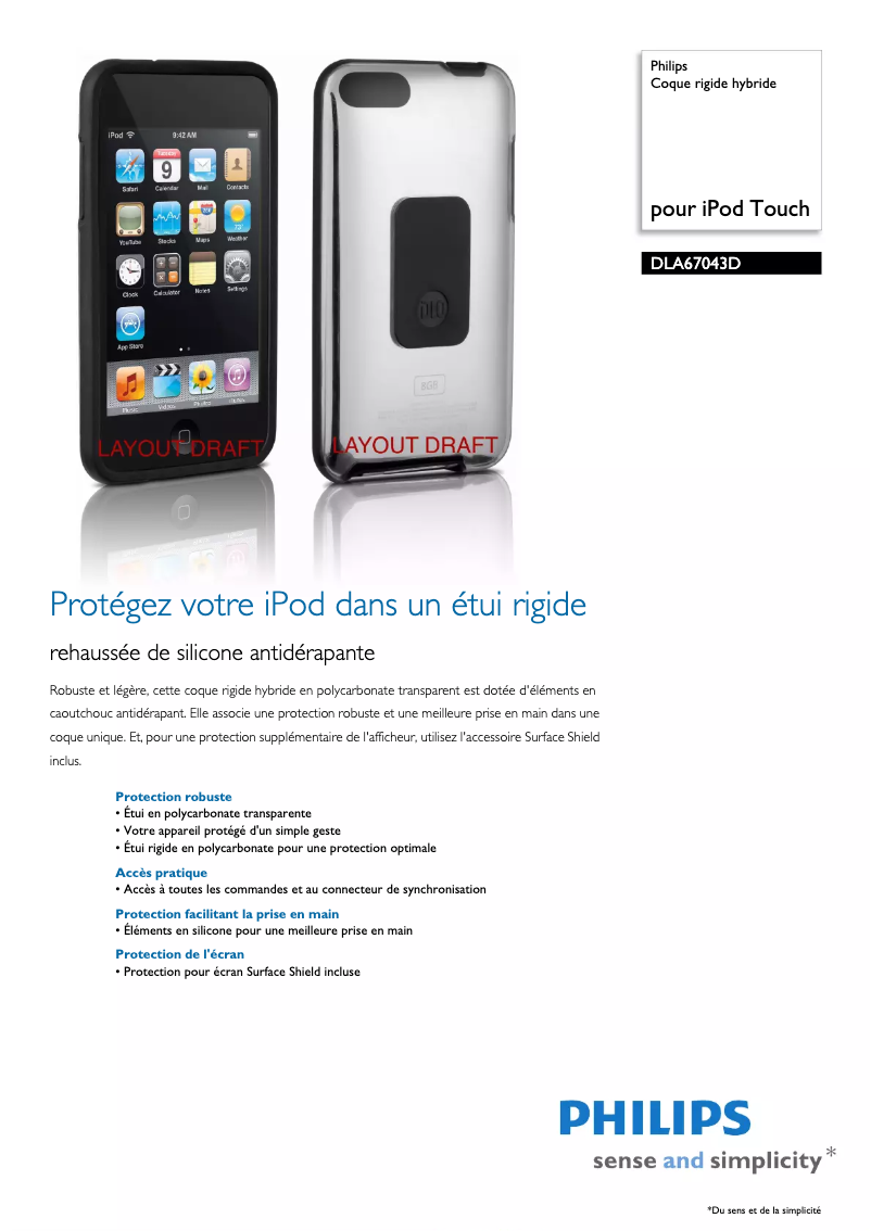 Page 1 de la notice Manuel utilisateur Philips DLA67043D