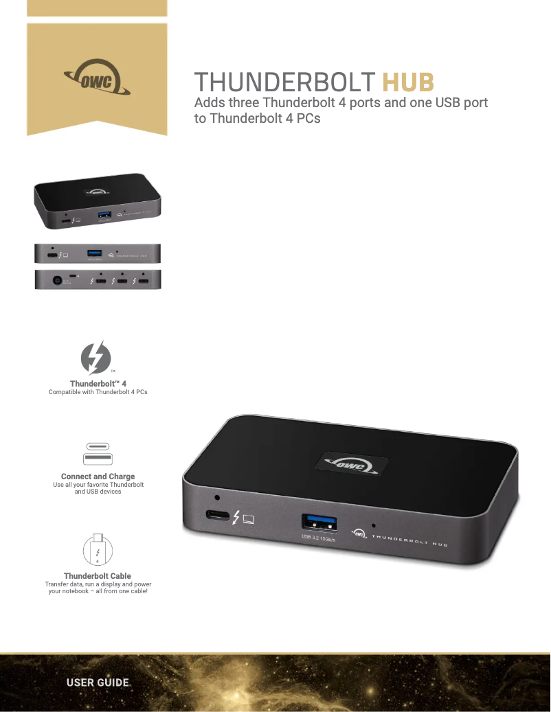 Image de la première page du manuel de l'appareil Thunderbolt Hub