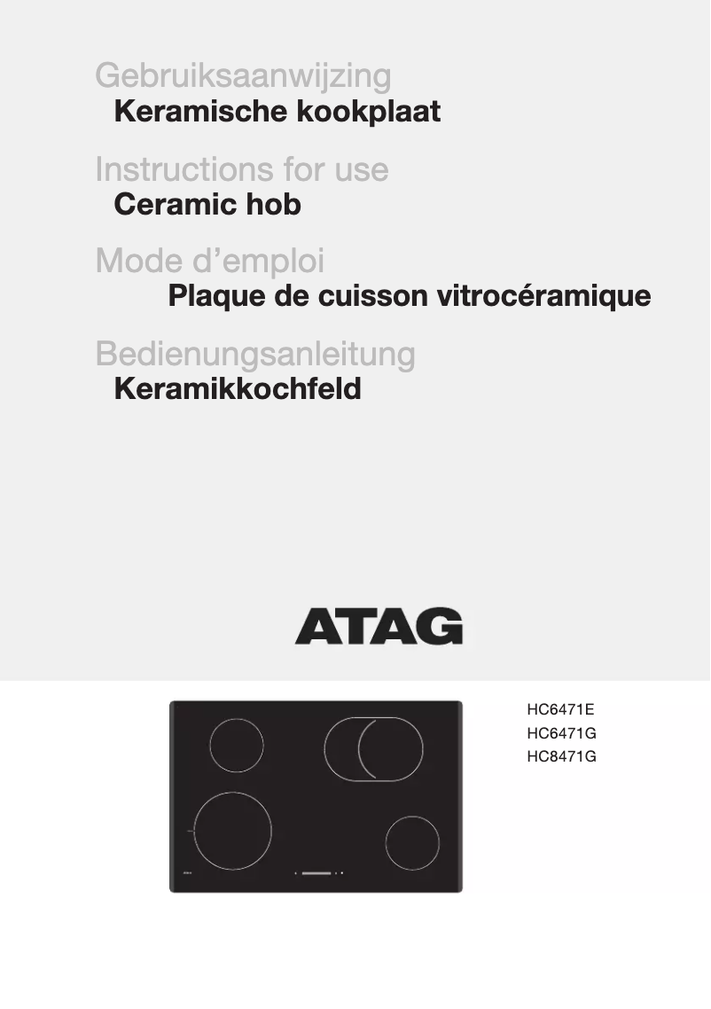 Image de la première page du manuel de l'appareil HC6471E