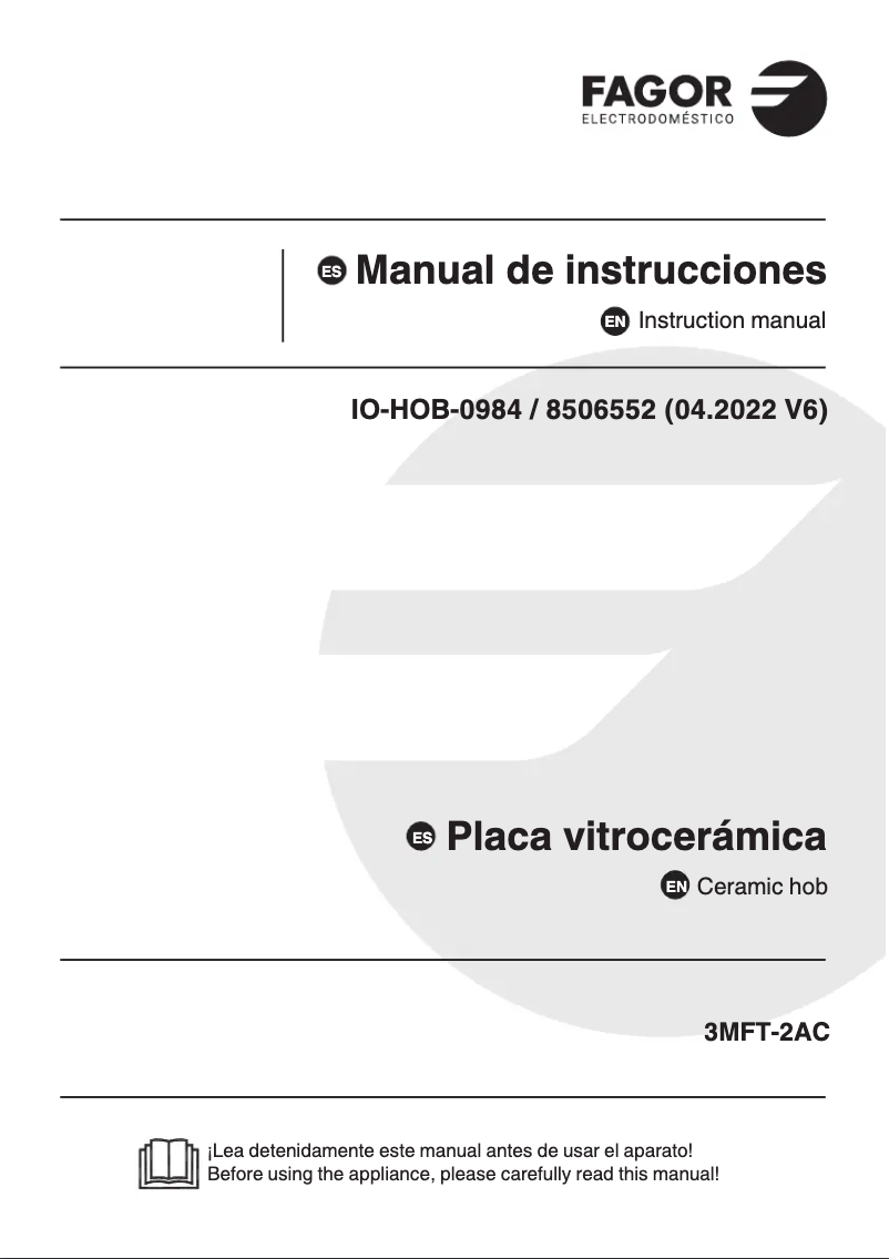 Página 1 del manual Manual de usuario Fagor 3MFT-2AC