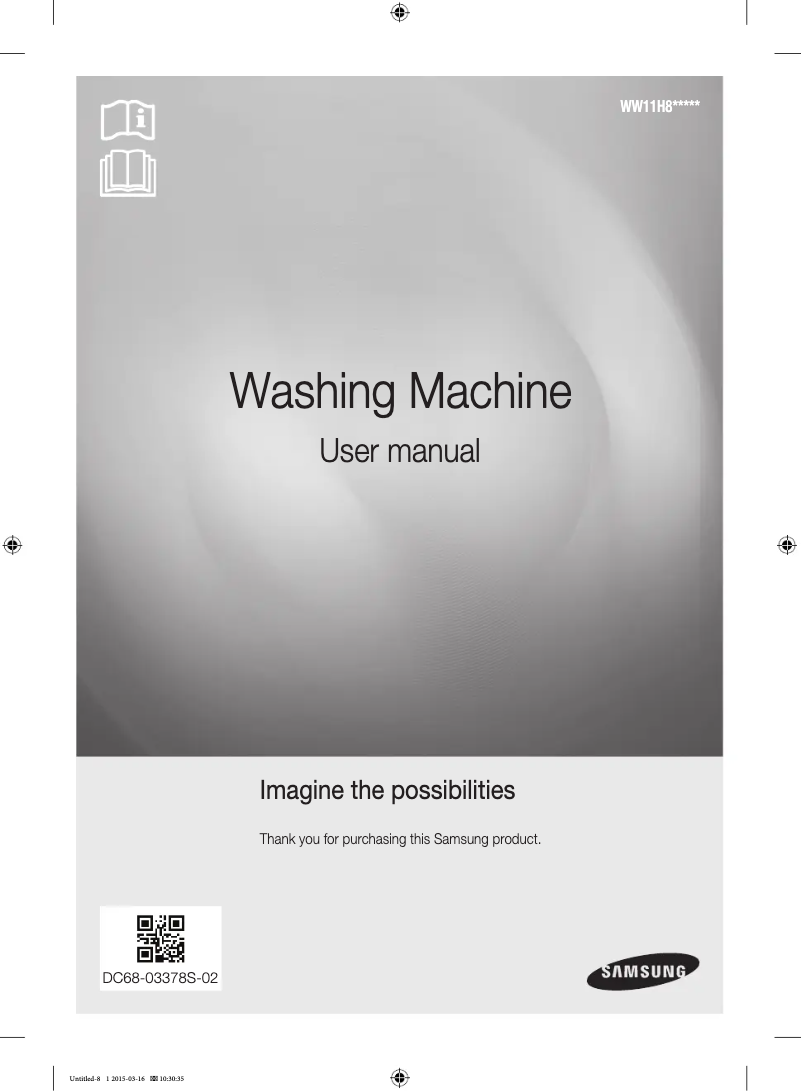 Page n°1 - Manuel utilisateur Samsung WW11H8420EX