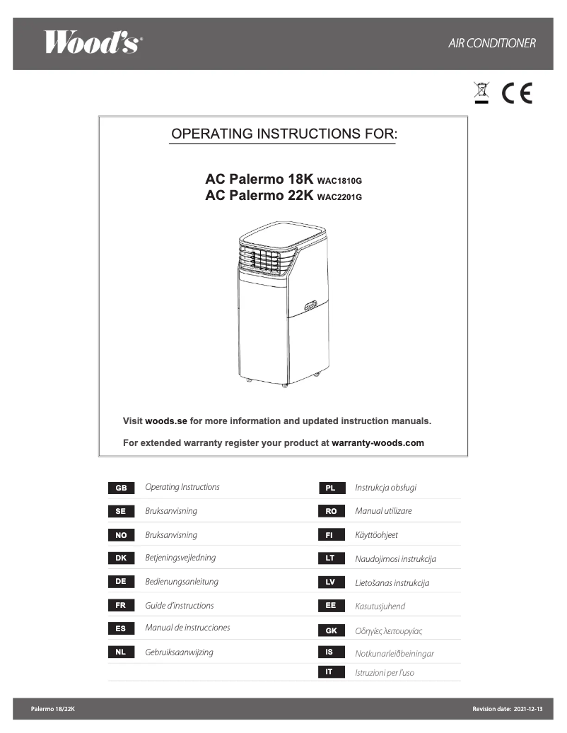 Imagen de la primera página del manual del dispositivo WAC2201G