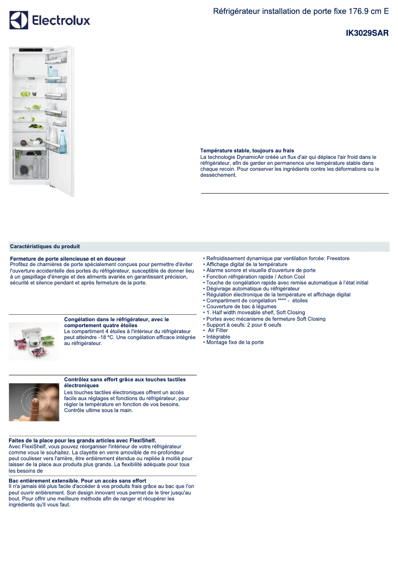 Image de la première page du manuel de l'appareil IK3029SAR