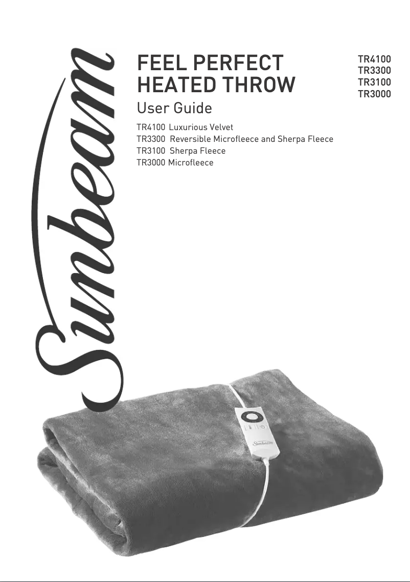 Page 1 de la notice Manuel utilisateur Sunbeam Feel Perfect TR3100