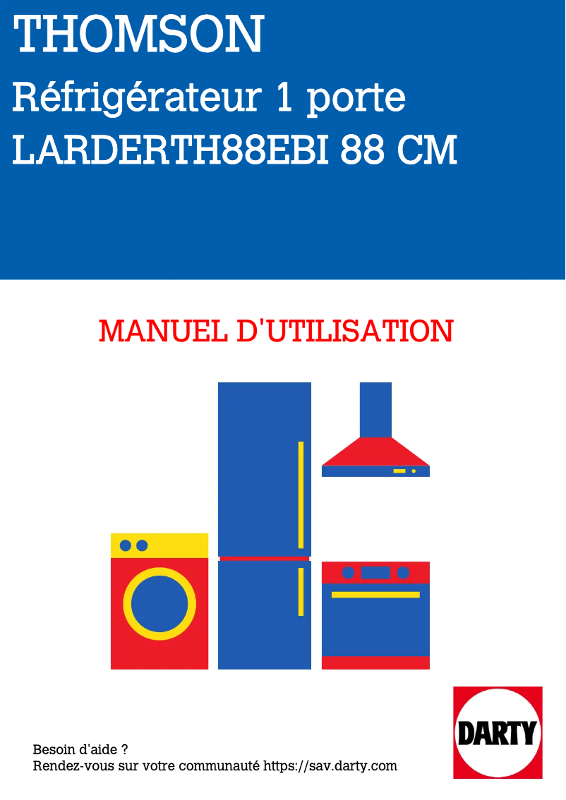 Page 1 de la notice Manuel utilisateur Thomson LARDERTH88EBI