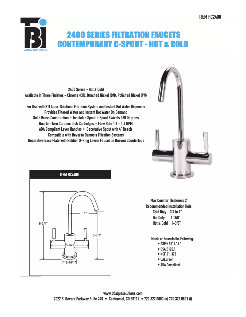 Image de la première page du manuel de l'appareil HC2400