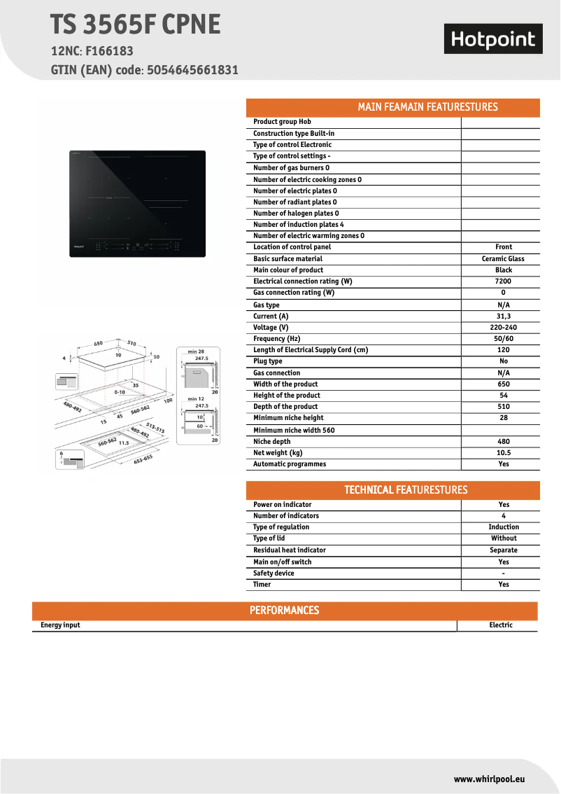 Imagen de la primera página del manual del dispositivo TS 3565F CPNE