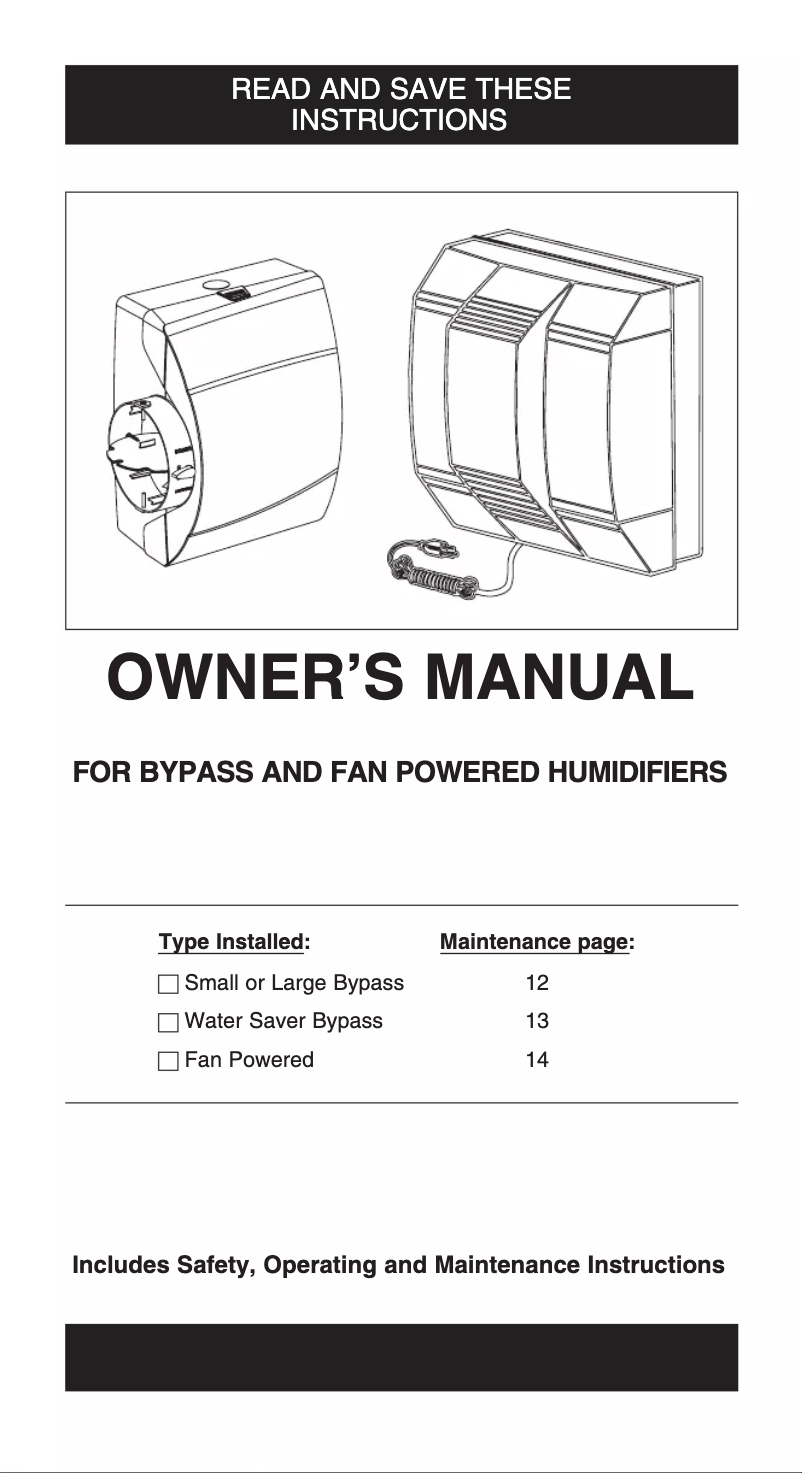 Page n°1 - Manuel utilisateur Carrier HUMCRWBP