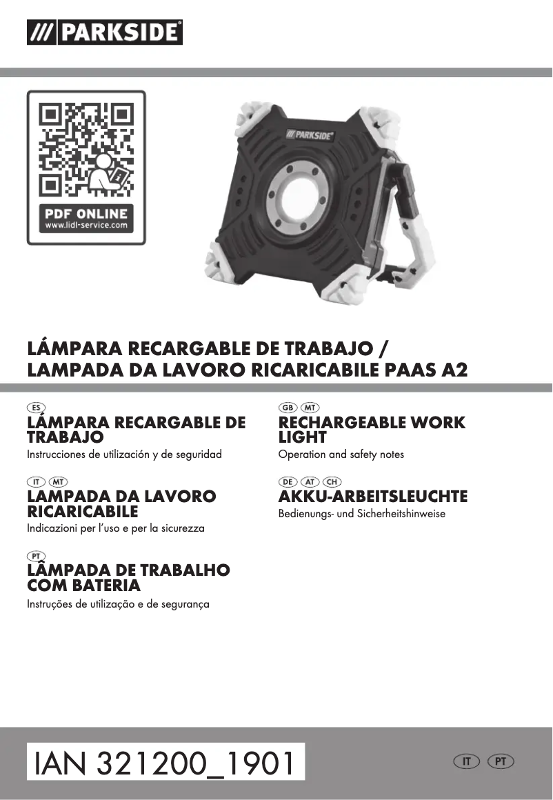 Página 1 del manual Manual de usuario Parkside PAAS A2