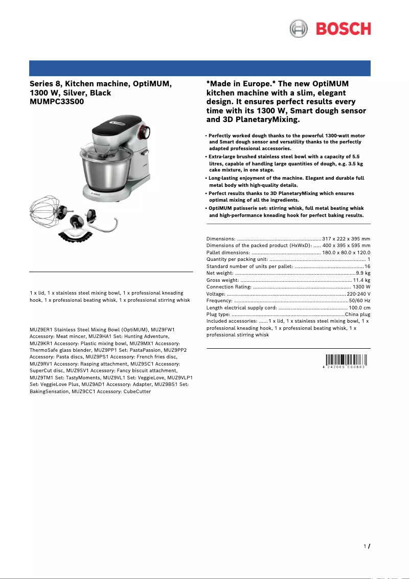 Image de la première page du manuel de l'appareil OptiMUM MUMPC33S00