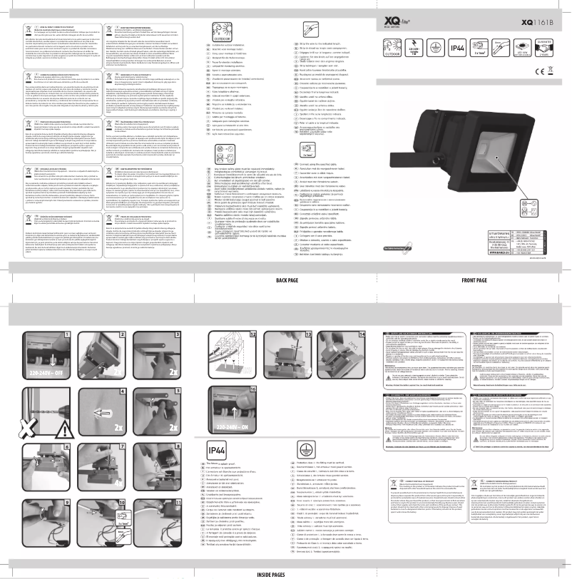 Page 1 de la notice Manuel utilisateur XQ-lite XQ1161B