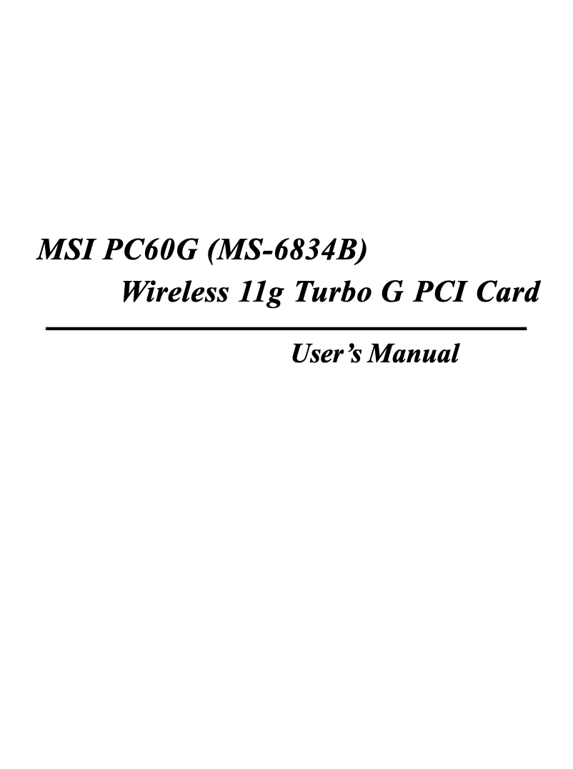 Image de la première page du manuel de l'appareil PC60G