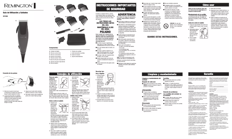 Image de la première page du manuel de l'appareil HC1095