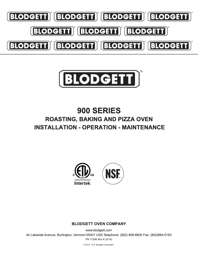 Página 1 del manual Manual de usuario Blodgett 961P