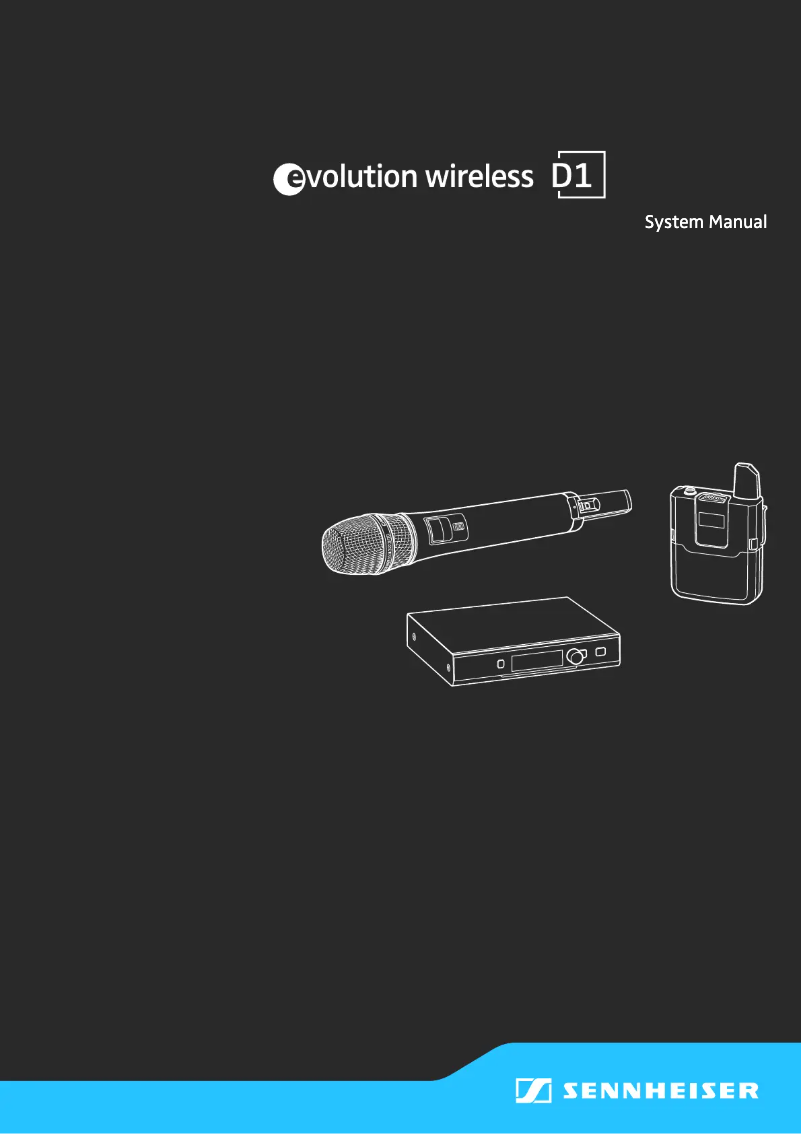 Page n°1 - Mode d'emploi Sennheiser Evolution wireless D1