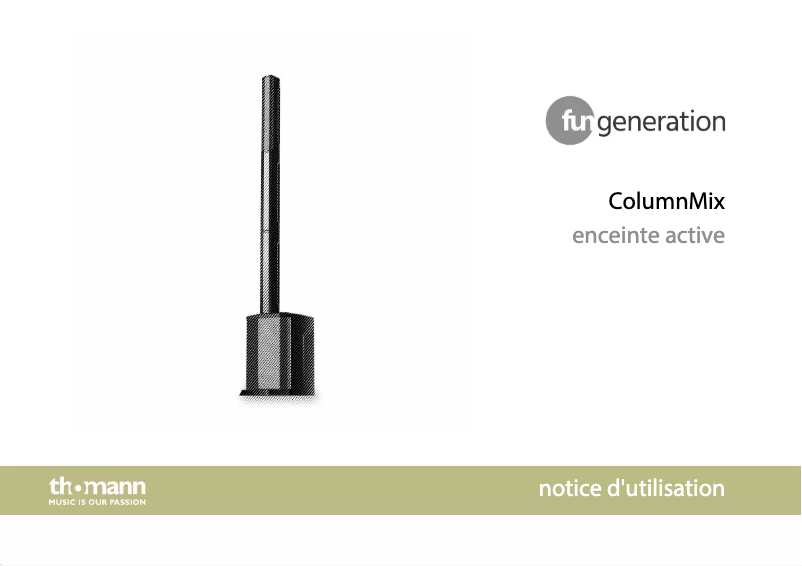Page 1 de la notice Manuel utilisateur Fun Generation ColumnMix