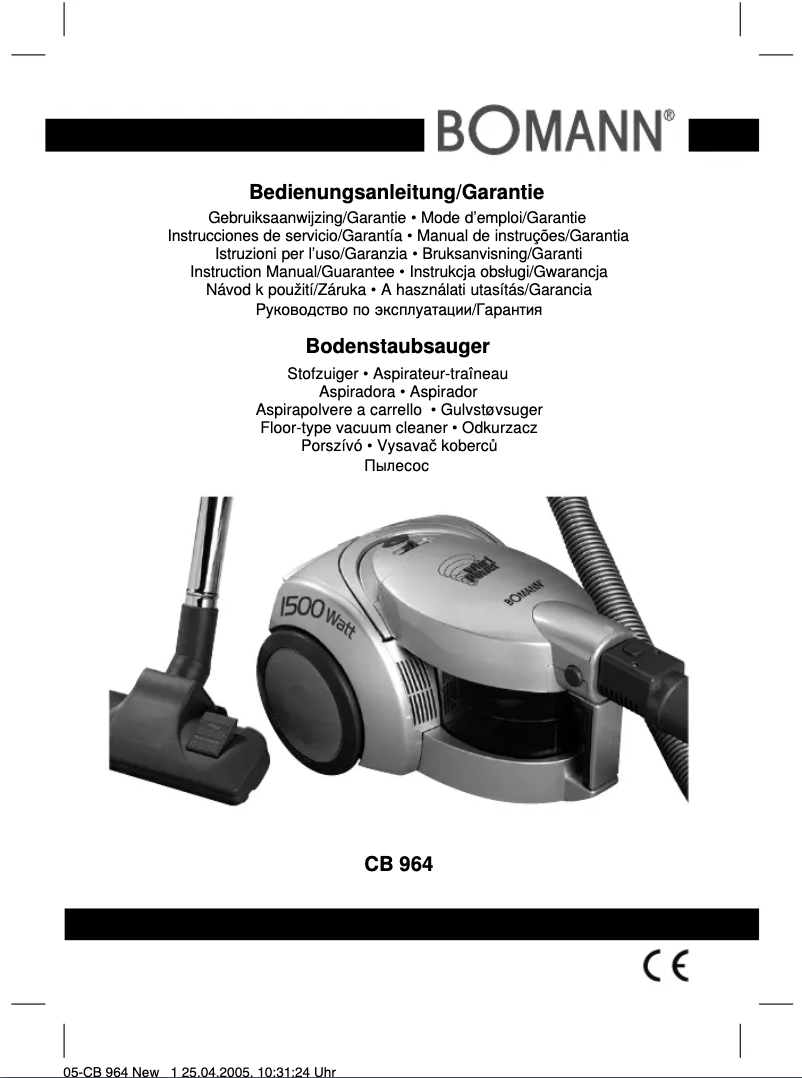 Page 1 de la notice Manuel utilisateur Bomann CB 964