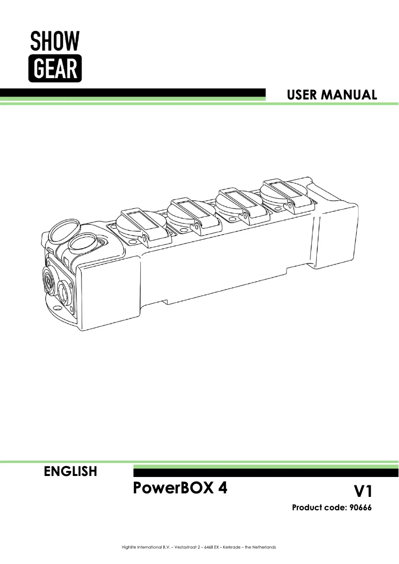 Page n°1 - Manuel utilisateur Showtec PowerBOX 4