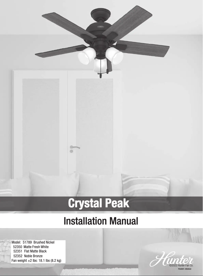 Image de la première page du manuel de l'appareil Crystal Peak