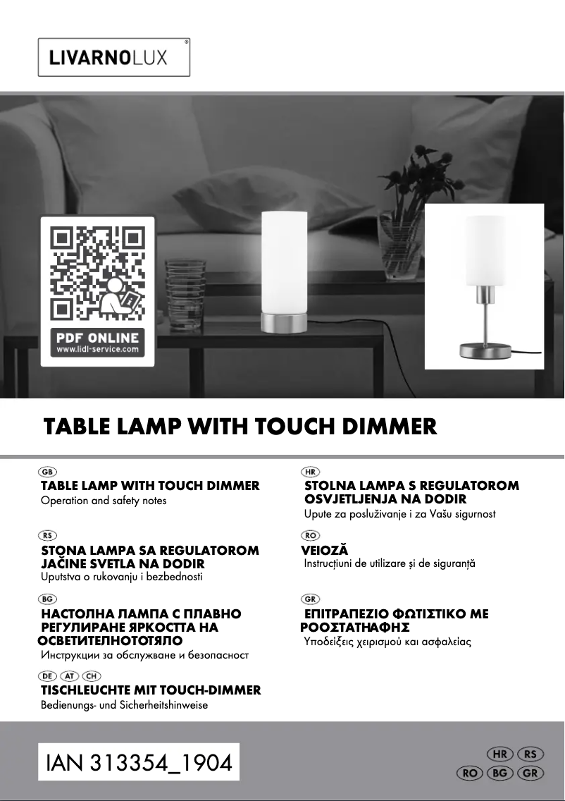 Page 1 de la notice Manuel utilisateur Livarno Lux IAN 313354