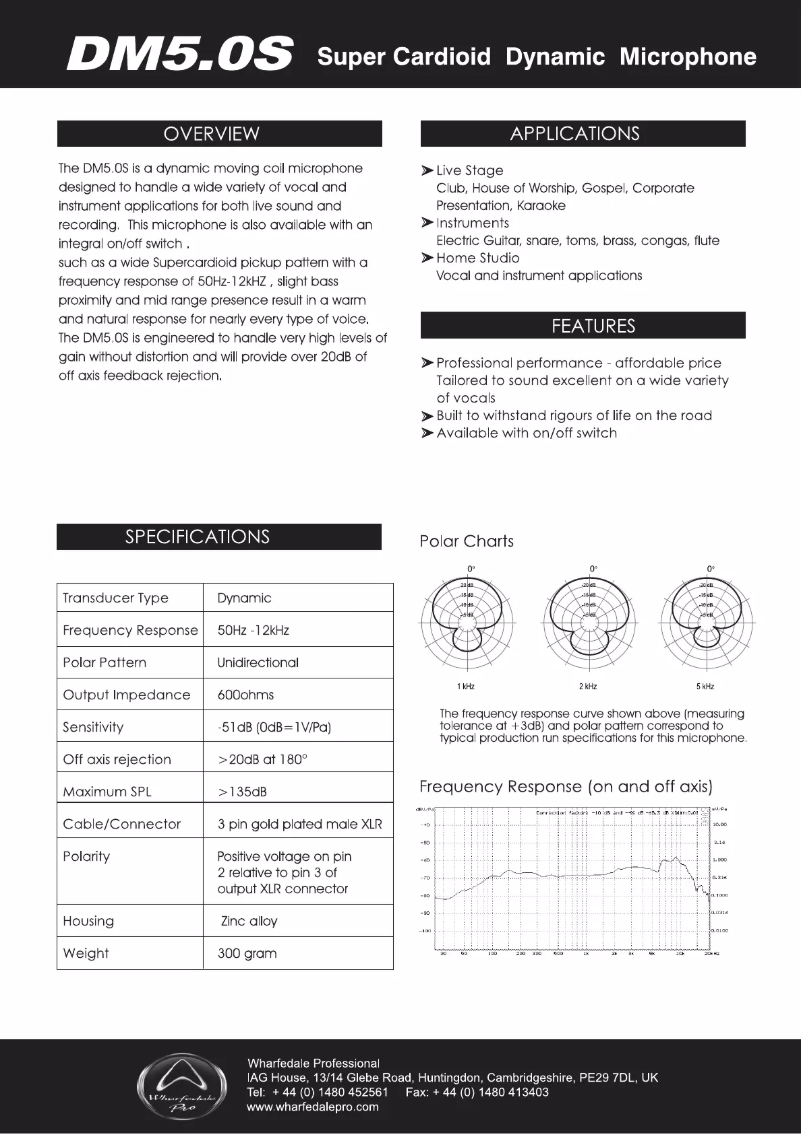 Image de la première page du manuel de l'appareil DM 5.0s