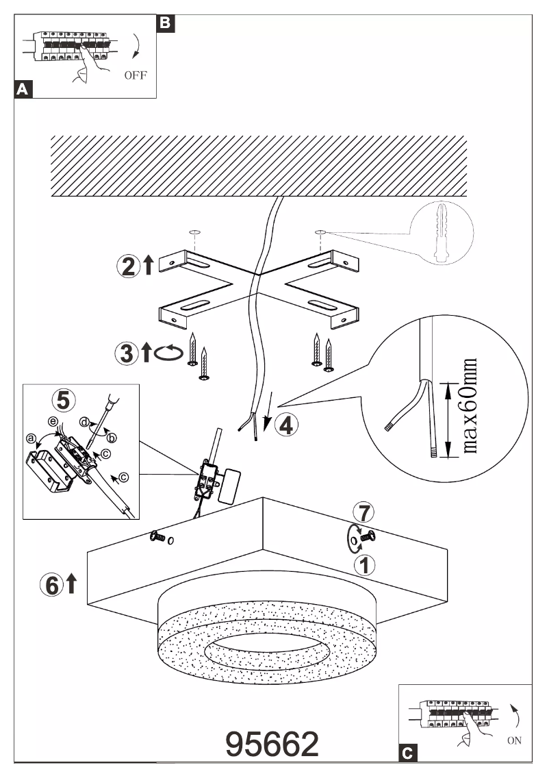 Page 1 de la notice Manuel utilisateur Eglo Fradelo