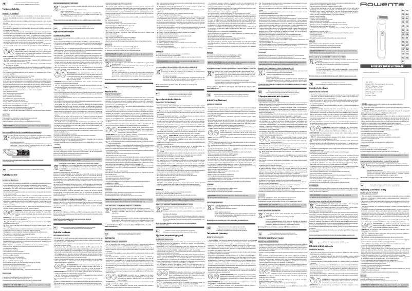 Page n°1 - Manuel utilisateur Rowenta TN6200F4