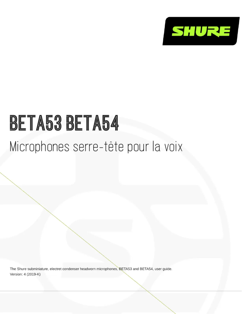 Image de la première page du manuel de l'appareil BETA 54