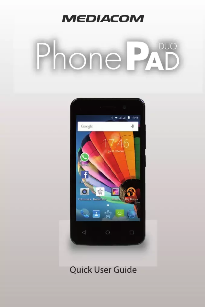 Page n°1 - Manuel utilisateur Mediacom PhonePad Duo G410