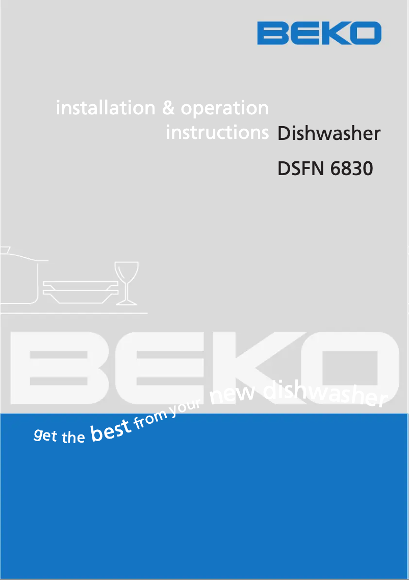 Page n°1 - Manuel utilisateur Beko DSFN6830W