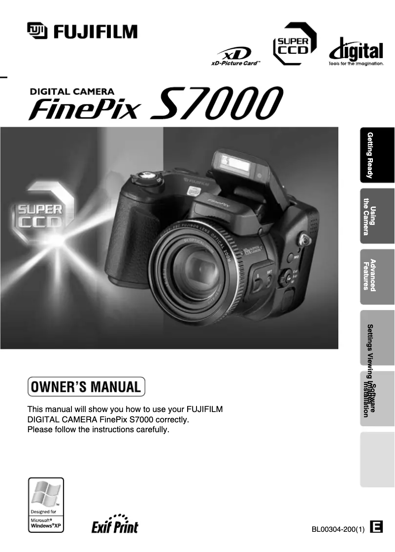 Page n°1 - Manuel utilisateur Fujifilm FinePix S7000