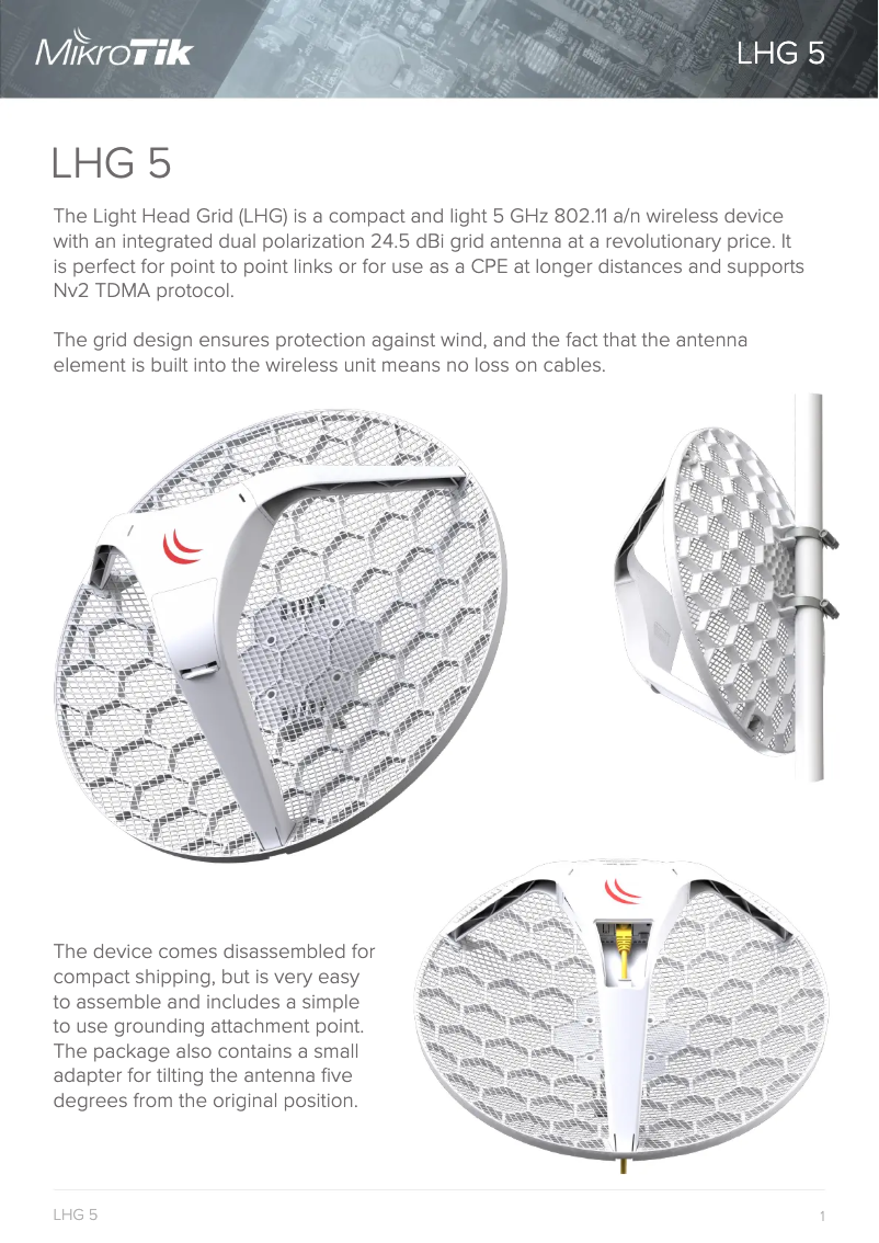 Page n°1 - Brochure Mikrotik LHG 5