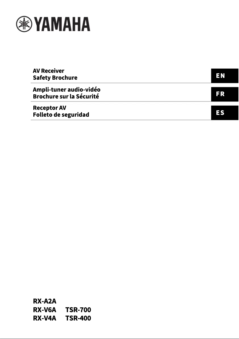 Image de la première page du manuel de l'appareil AVENTAGE RX-A2A