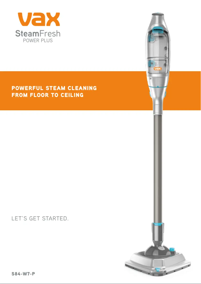 Page 1 de la notice Manuel utilisateur Vax Steam Fresh Power Plus S84-W7-P