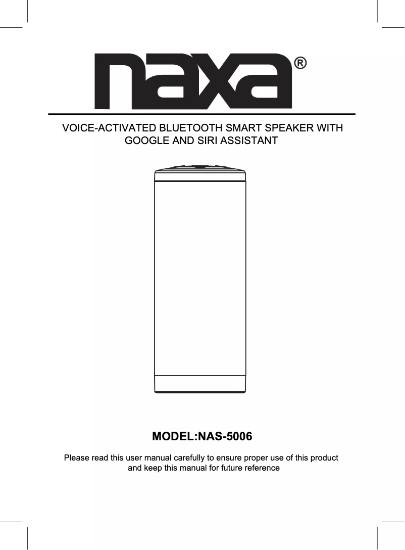 Página 1 del manual Manual de usuario Naxa NAS-5006