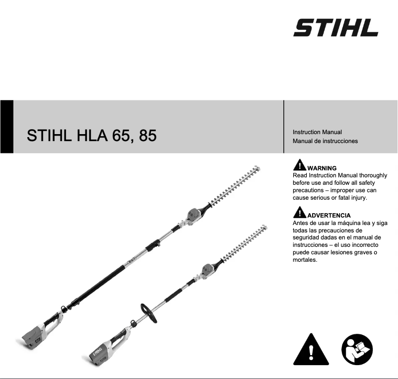 Page 1 de la notice Manuel utilisateur Stihl HLA 85