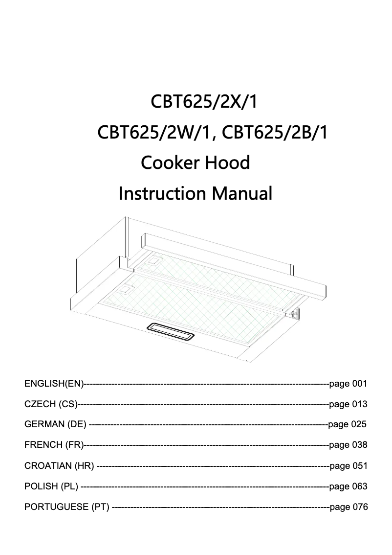 Page 1 de la notice Manuel utilisateur Candy CBT625/2X/1