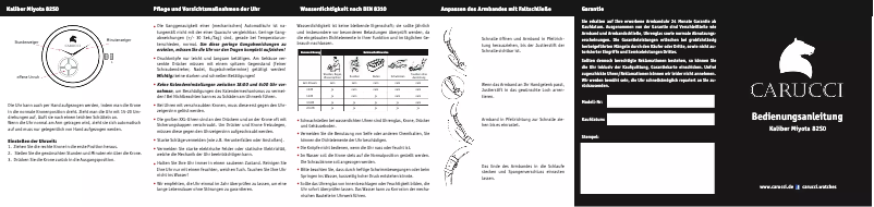 Image de la première page du manuel de l'appareil Miyota 82S0