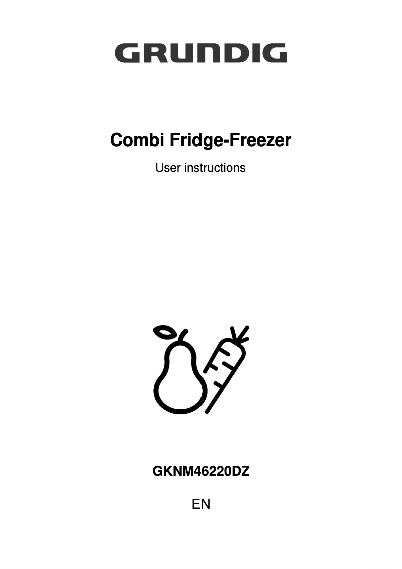 Page n°1 - Manuel utilisateur Grundig GKNM46220D