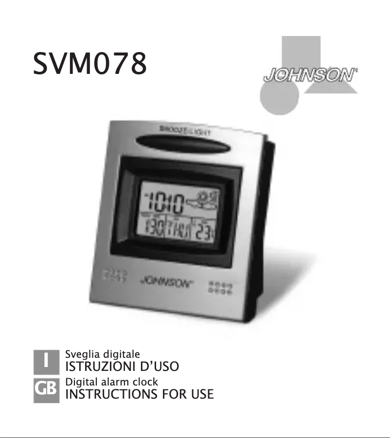 Page 1 de la notice Manuel utilisateur Johnson SVM078