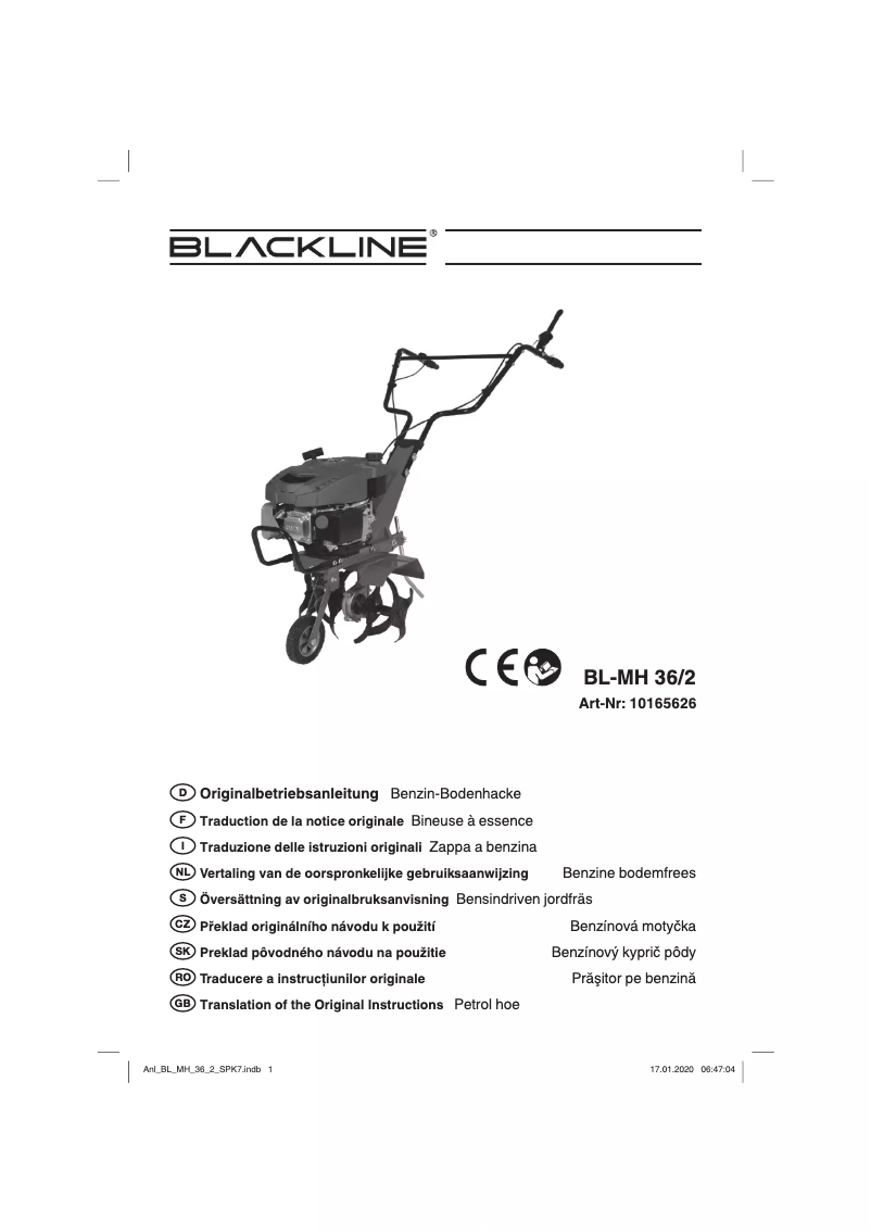 Page 1 de la notice Manuel utilisateur BlackLine BL-MH 36/2