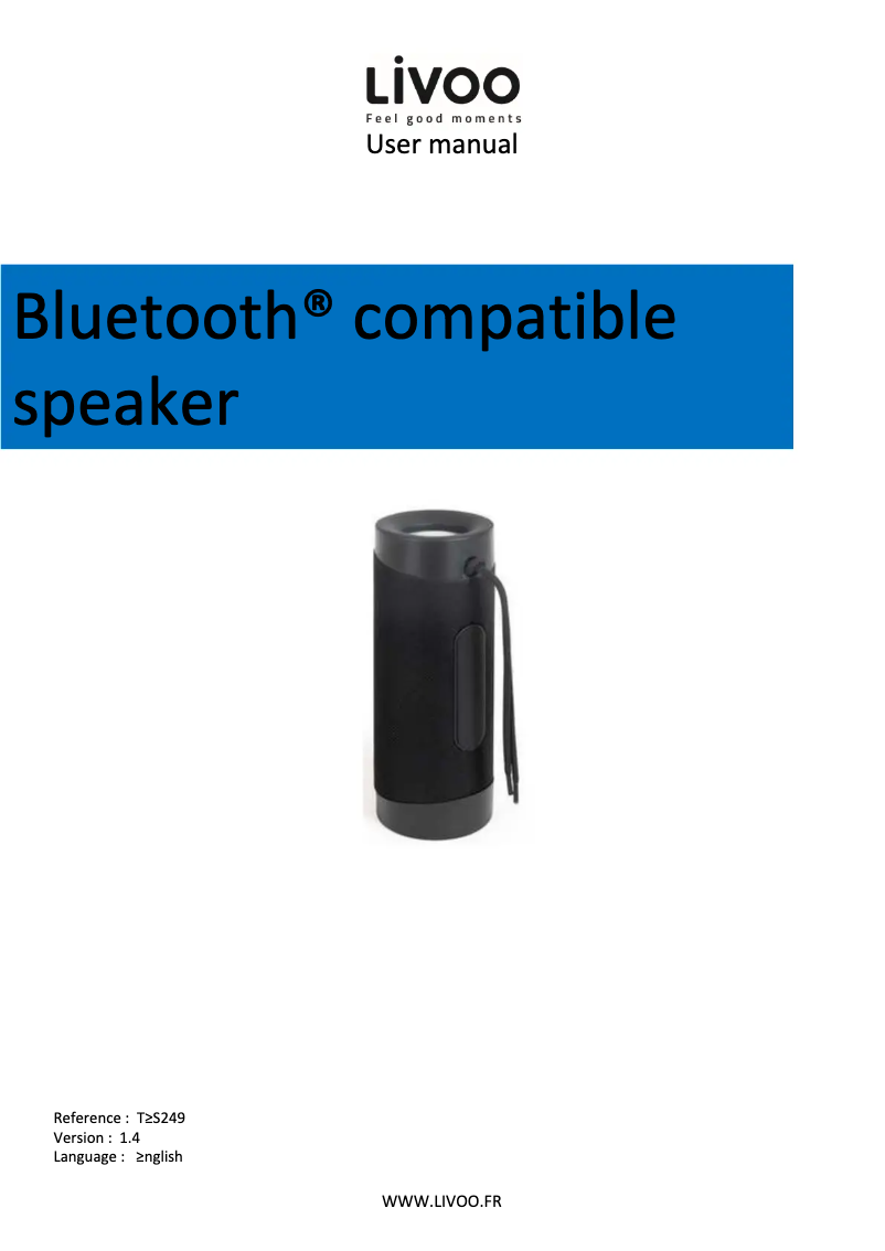 Image de la première page du manuel de l'appareil TES249