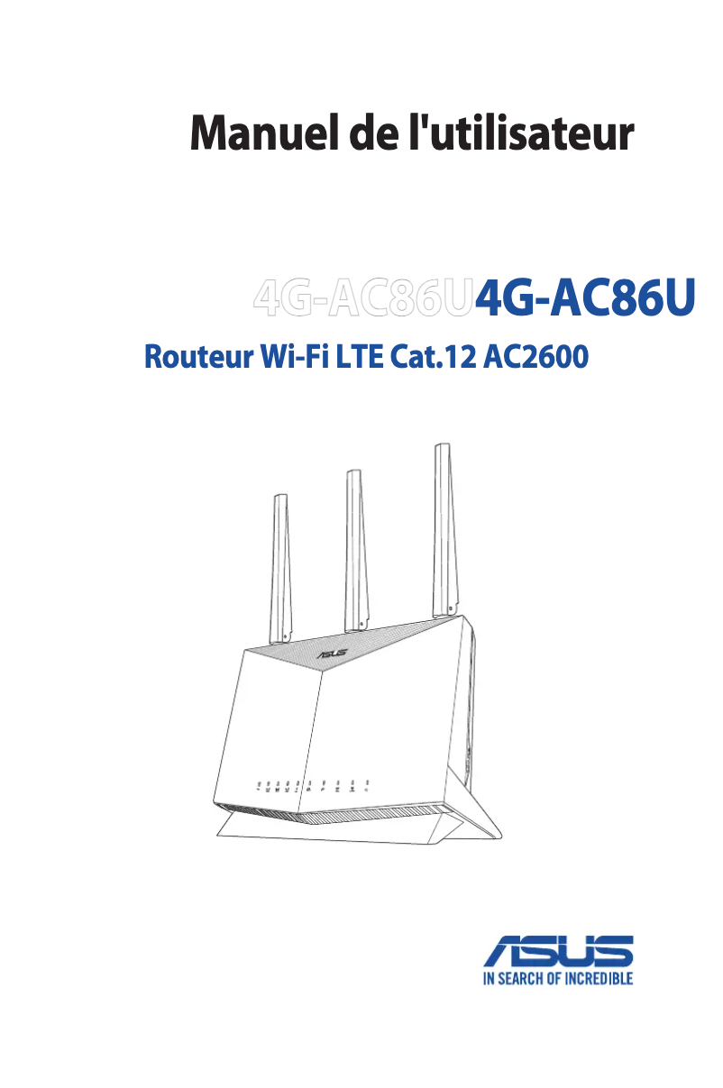 Image de la première page du manuel de l'appareil 4G-AC86U