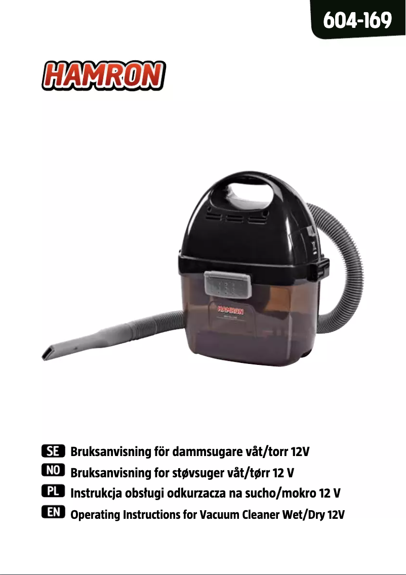 Page 1 de la notice Manuel utilisateur Hamron 604-169