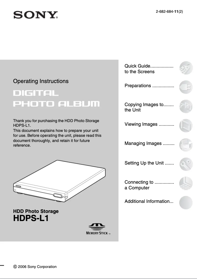 Page 1 de la notice Manuel utilisateur Sony HDPS-L1