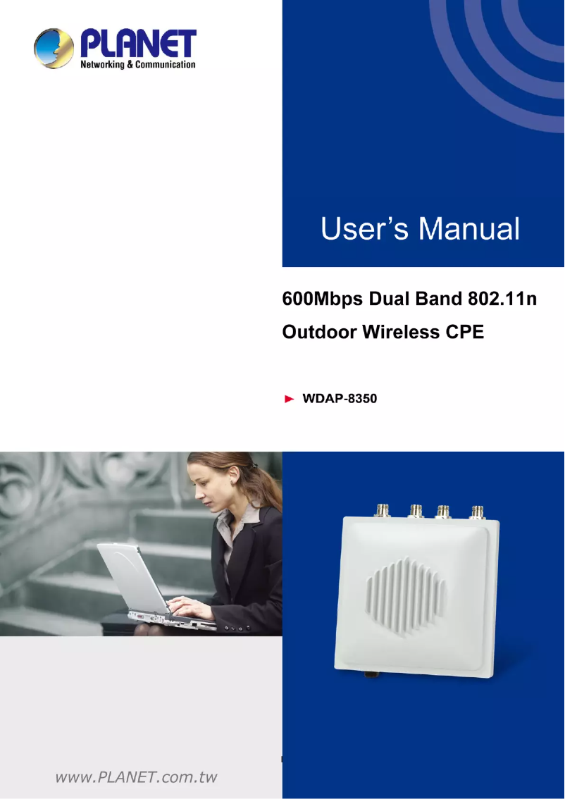 Page 1 de la notice Manuel utilisateur Planet WDAP-8350