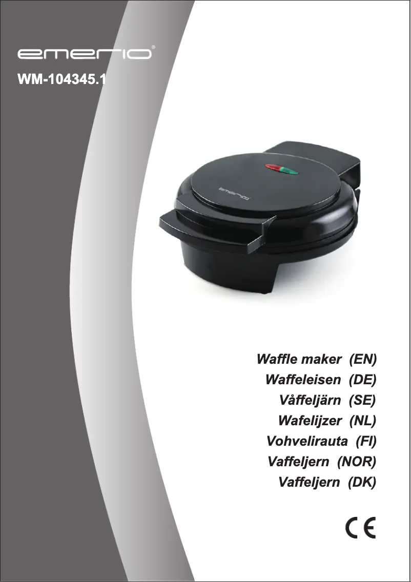 Image de la première page du manuel de l'appareil WM-104345.1