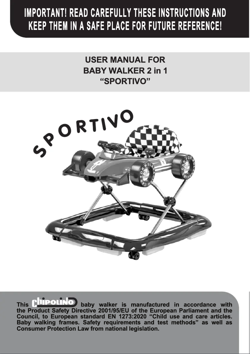 Page n°1 - Manuel utilisateur Chipolino Sportivo