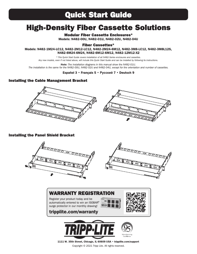 Page n°1 - Manuel utilisateur Tripp Lite N482-6M24-6M24